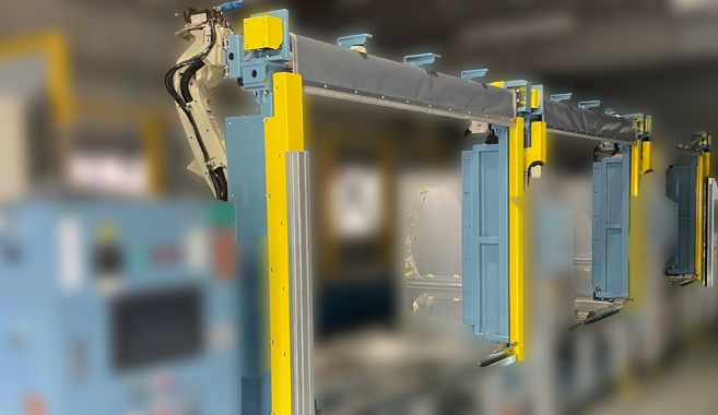 6m走行軸 自動溶接システム